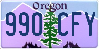 OR license plate 990CFY