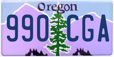 OR license plate 990CGA