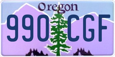 OR license plate 990CGF