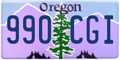 OR license plate 990CGI