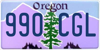 OR license plate 990CGL