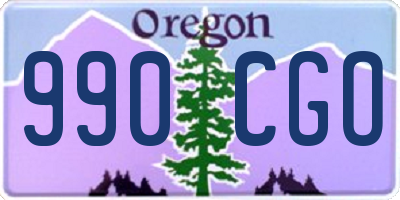OR license plate 990CGO