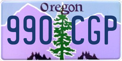 OR license plate 990CGP