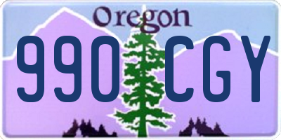 OR license plate 990CGY