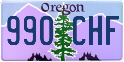 OR license plate 990CHF