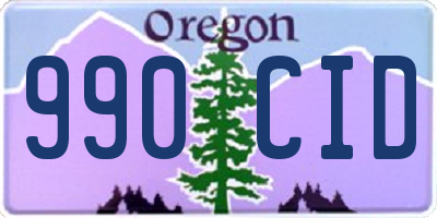 OR license plate 990CID