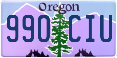 OR license plate 990CIU