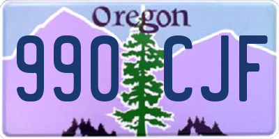 OR license plate 990CJF