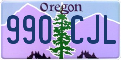 OR license plate 990CJL