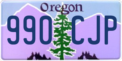 OR license plate 990CJP