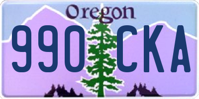 OR license plate 990CKA