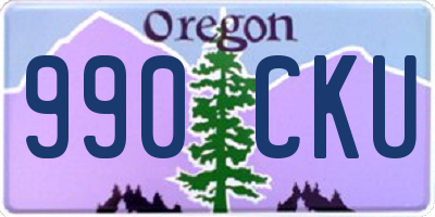 OR license plate 990CKU