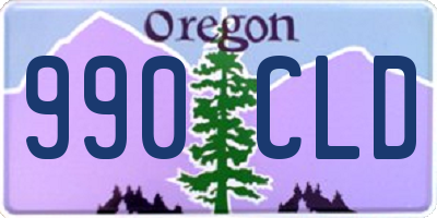 OR license plate 990CLD