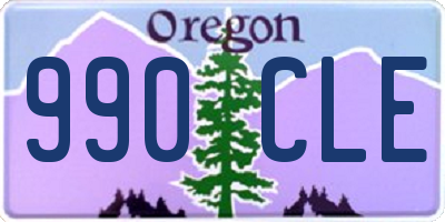 OR license plate 990CLE