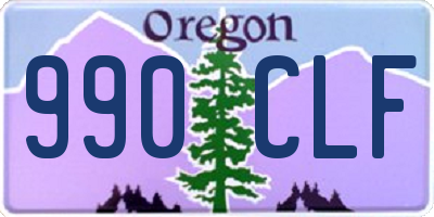 OR license plate 990CLF