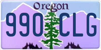 OR license plate 990CLG