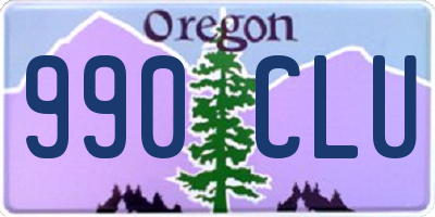 OR license plate 990CLU