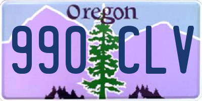 OR license plate 990CLV