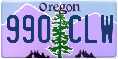 OR license plate 990CLW