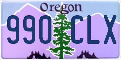 OR license plate 990CLX