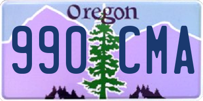 OR license plate 990CMA