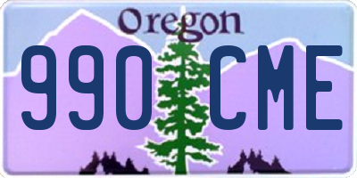 OR license plate 990CME