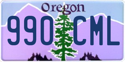 OR license plate 990CML
