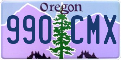 OR license plate 990CMX