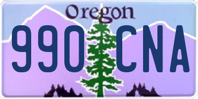 OR license plate 990CNA