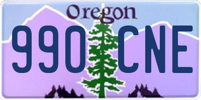 OR license plate 990CNE