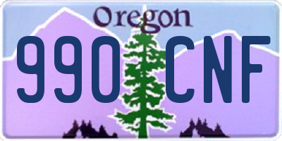 OR license plate 990CNF