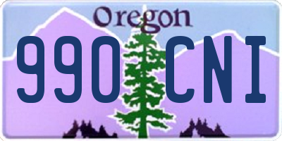 OR license plate 990CNI