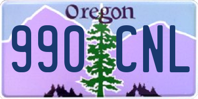 OR license plate 990CNL
