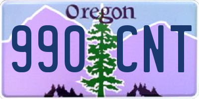 OR license plate 990CNT
