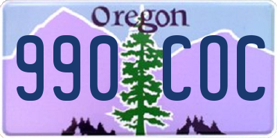 OR license plate 990COC