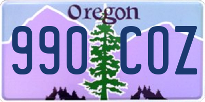 OR license plate 990COZ