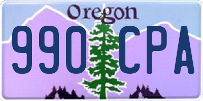 OR license plate 990CPA