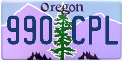 OR license plate 990CPL