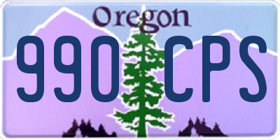 OR license plate 990CPS