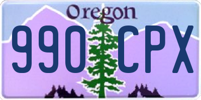 OR license plate 990CPX