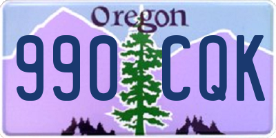 OR license plate 990CQK