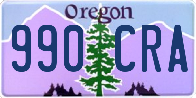 OR license plate 990CRA