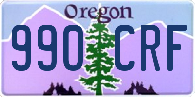 OR license plate 990CRF