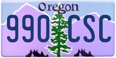 OR license plate 990CSC