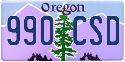 OR license plate 990CSD
