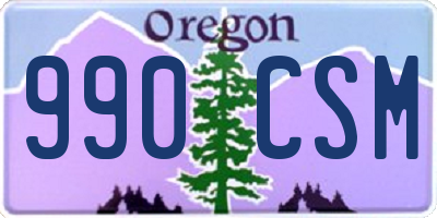 OR license plate 990CSM