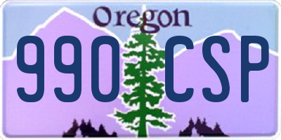 OR license plate 990CSP