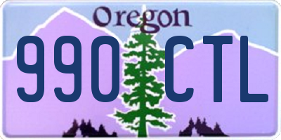 OR license plate 990CTL