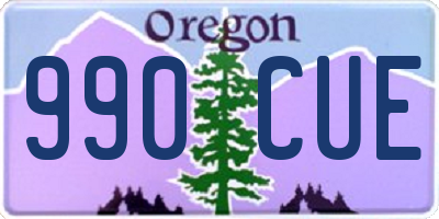 OR license plate 990CUE