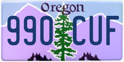 OR license plate 990CUF